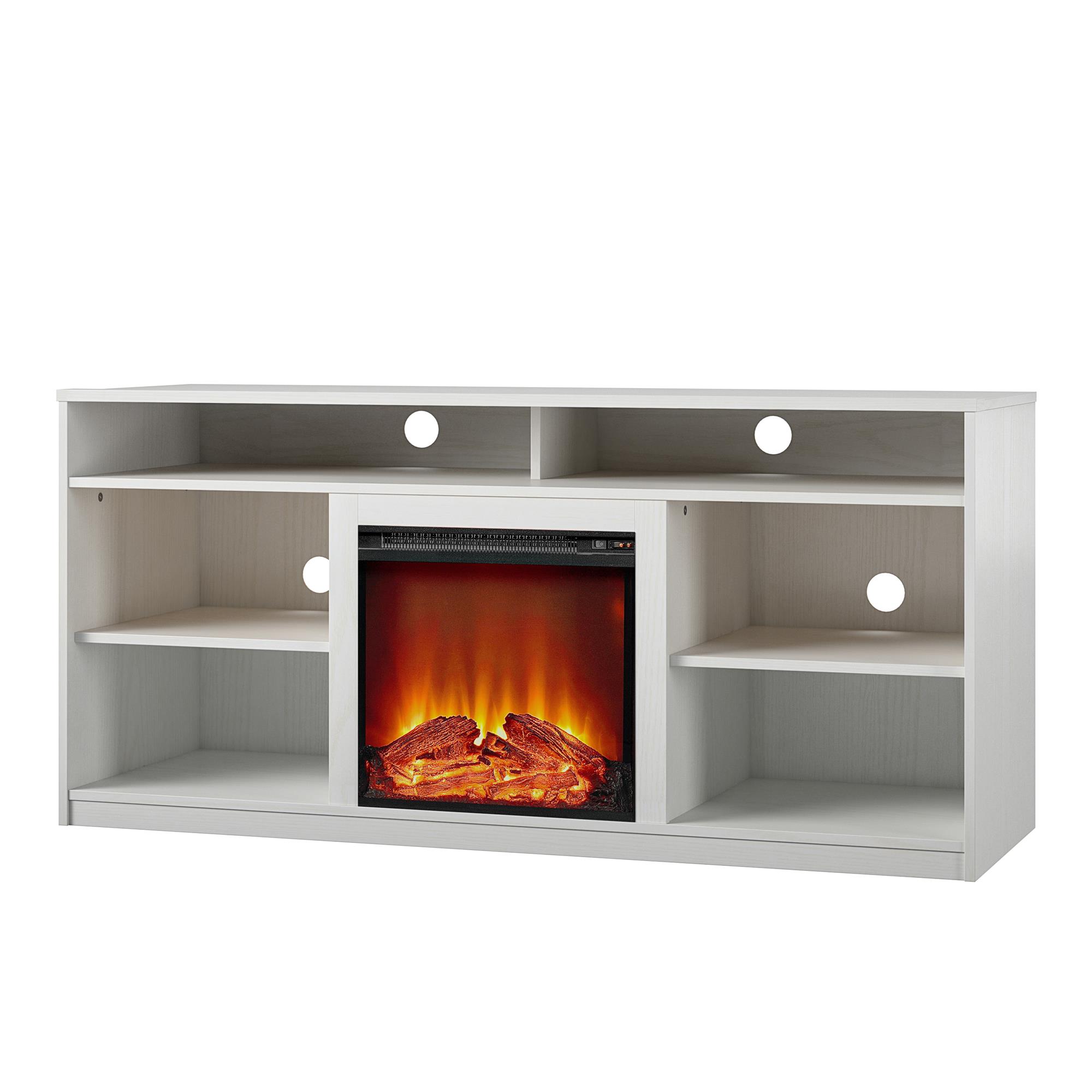 RealRooms Vesta Fireplace TV Stand for TVs up to 65", Multiple Colors