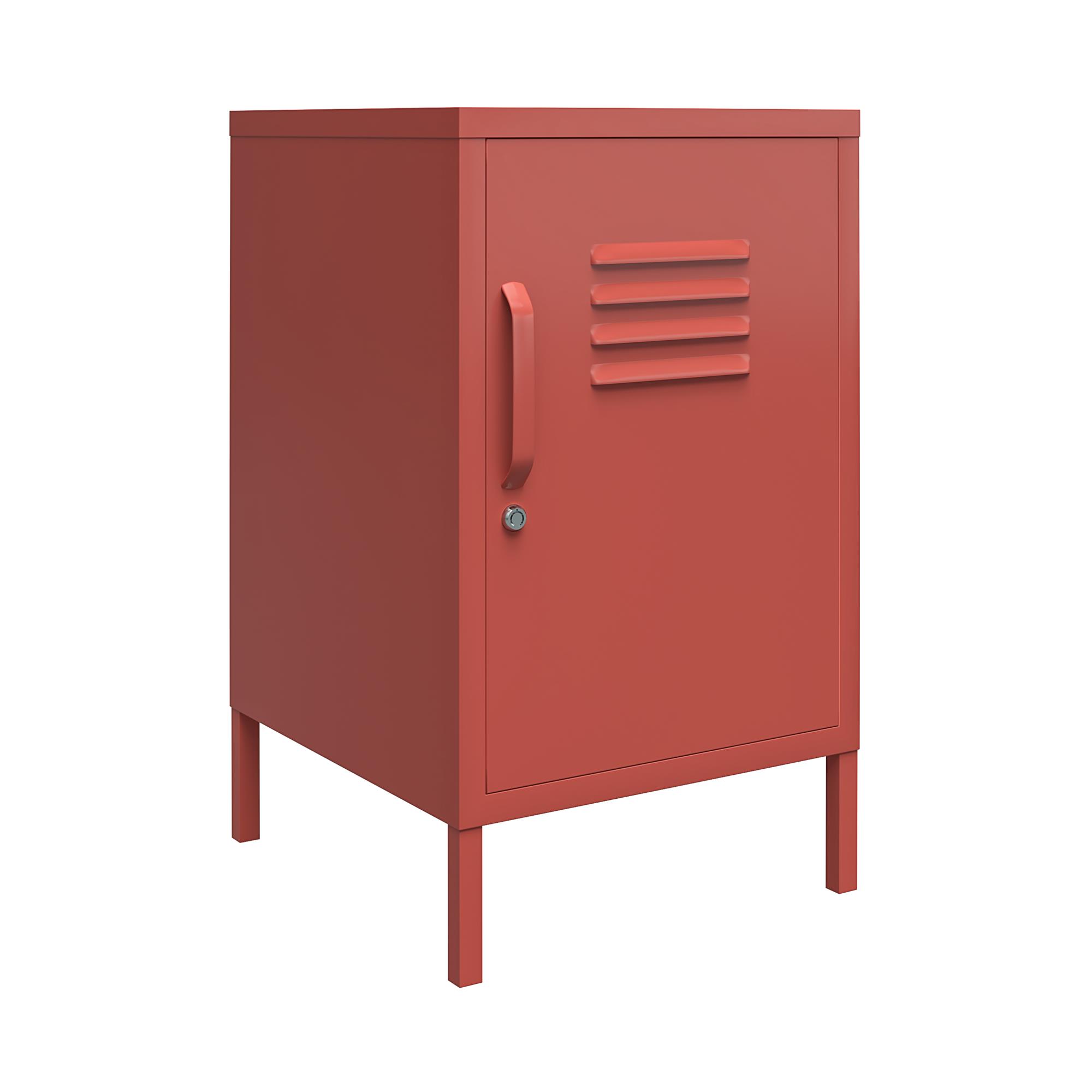 Details about   Metal Storage Cabinet Side Table with Shelves Small Space Saver Locker White 